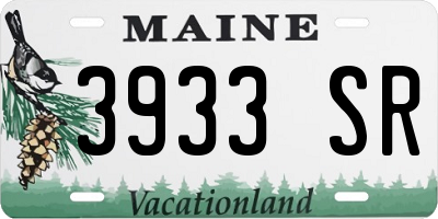 ME license plate 3933SR