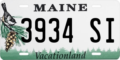 ME license plate 3934SI