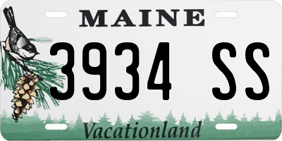 ME license plate 3934SS