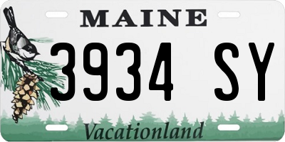 ME license plate 3934SY