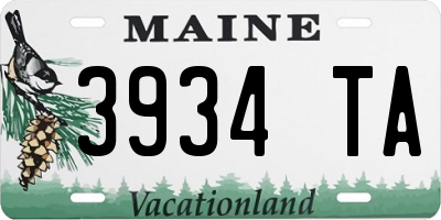 ME license plate 3934TA