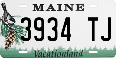ME license plate 3934TJ