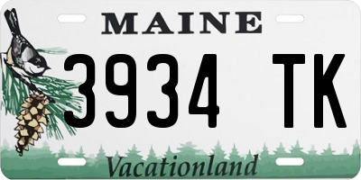 ME license plate 3934TK