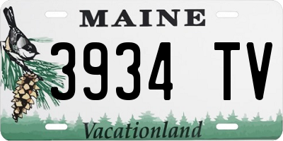 ME license plate 3934TV