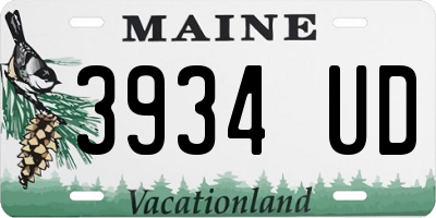 ME license plate 3934UD