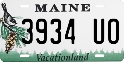 ME license plate 3934UO
