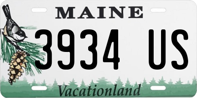 ME license plate 3934US
