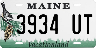 ME license plate 3934UT