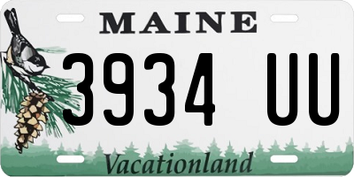 ME license plate 3934UU