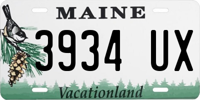 ME license plate 3934UX