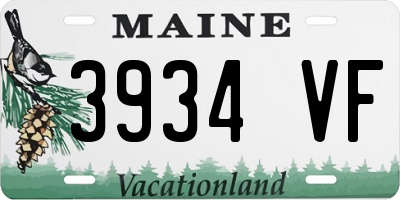 ME license plate 3934VF