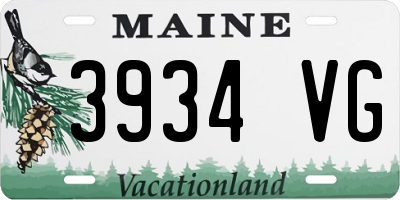 ME license plate 3934VG