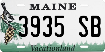 ME license plate 3935SB