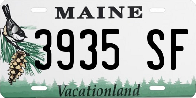ME license plate 3935SF