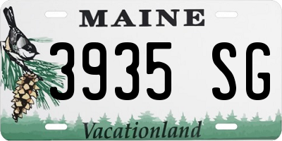 ME license plate 3935SG