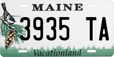 ME license plate 3935TA