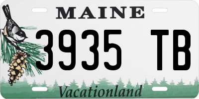 ME license plate 3935TB