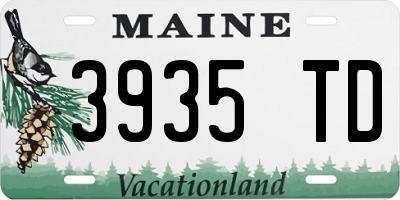 ME license plate 3935TD