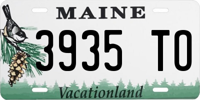 ME license plate 3935TO