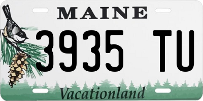 ME license plate 3935TU