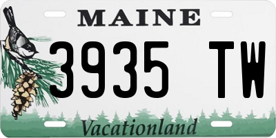 ME license plate 3935TW
