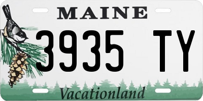 ME license plate 3935TY