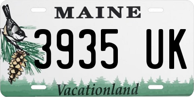 ME license plate 3935UK