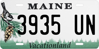 ME license plate 3935UN