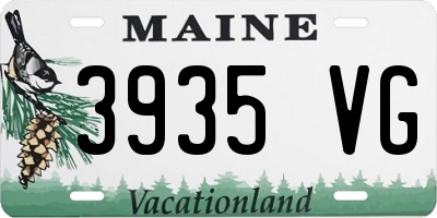 ME license plate 3935VG