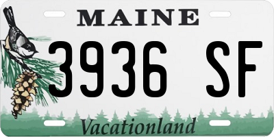 ME license plate 3936SF