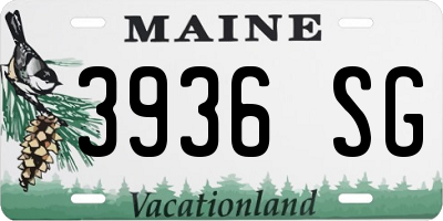 ME license plate 3936SG