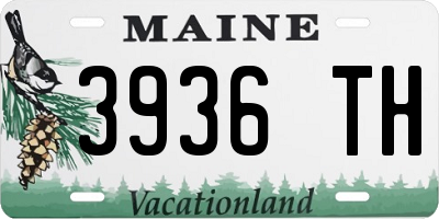 ME license plate 3936TH