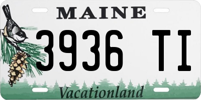 ME license plate 3936TI