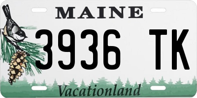 ME license plate 3936TK