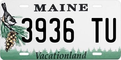 ME license plate 3936TU