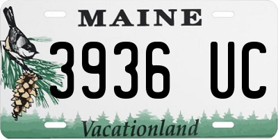 ME license plate 3936UC