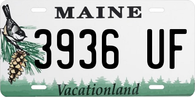 ME license plate 3936UF