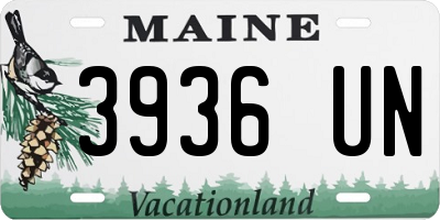 ME license plate 3936UN