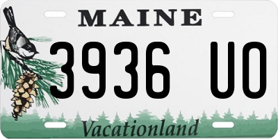 ME license plate 3936UO