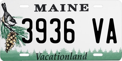 ME license plate 3936VA
