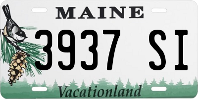 ME license plate 3937SI