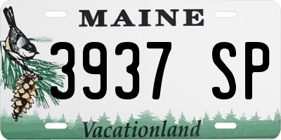 ME license plate 3937SP