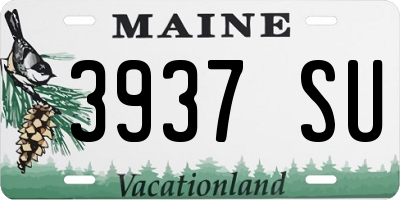 ME license plate 3937SU