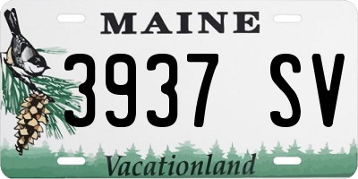 ME license plate 3937SV