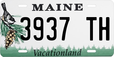 ME license plate 3937TH