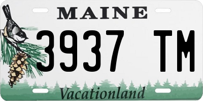 ME license plate 3937TM