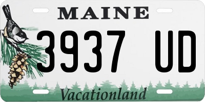 ME license plate 3937UD