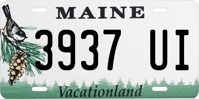 ME license plate 3937UI