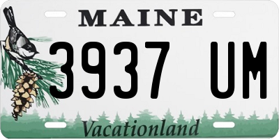 ME license plate 3937UM