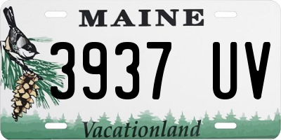 ME license plate 3937UV